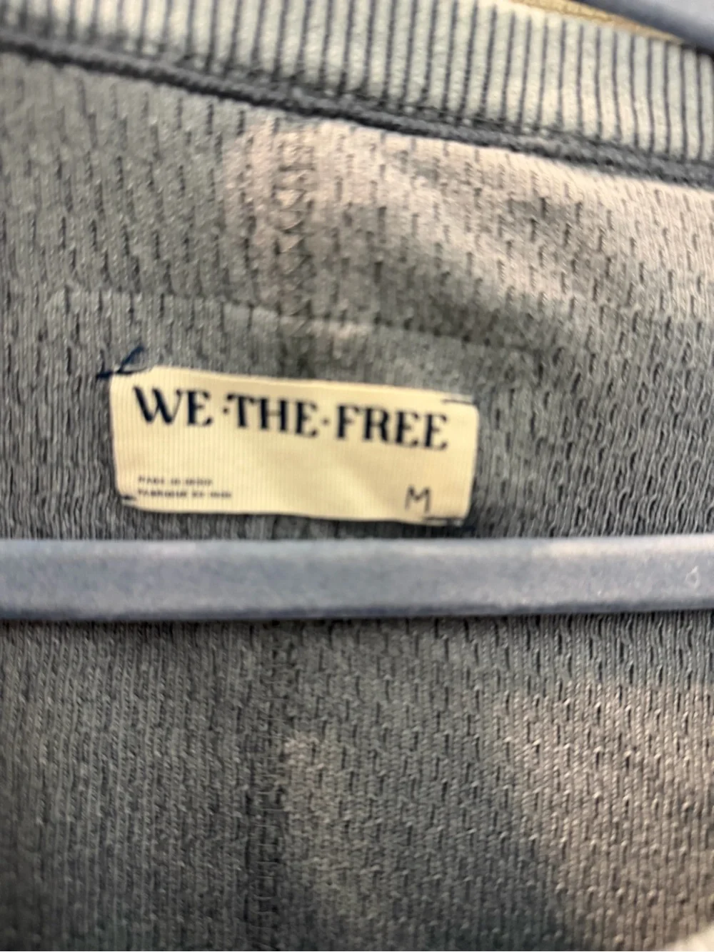 Free People We The Free Light Gray Ribbed Top